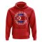 North Korea Football Badge Hoodie (Red)