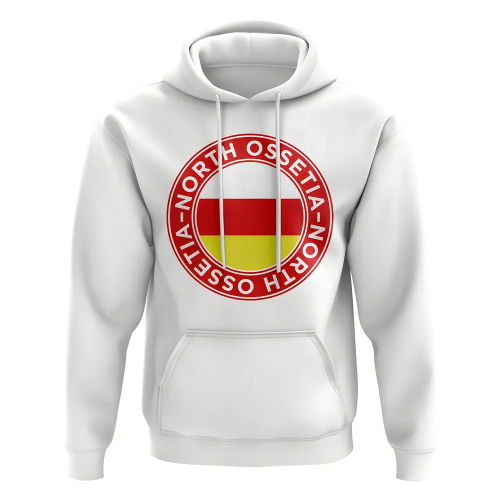 North Ossetia Football Badge Hoodie (White)