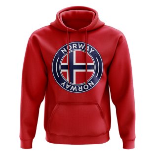 Norway Football Badge Hoodie (Red)