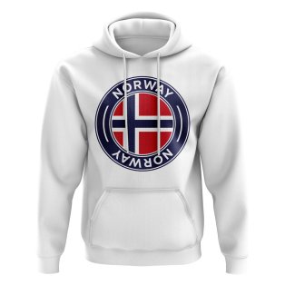 Norway Football Badge Hoodie (White)