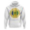 Saint Vincent and The Grenadines Football Badge Hoodie (White)