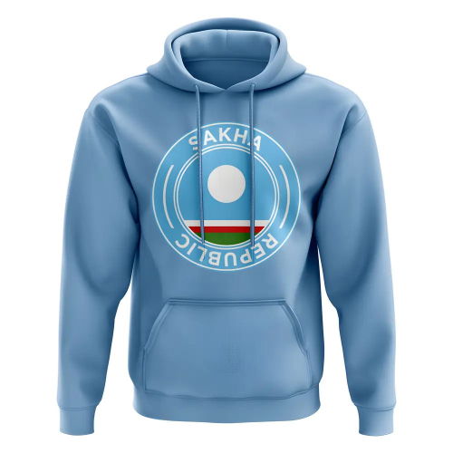 Sakha Republic Football Badge Hoodie (Sky)