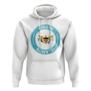 Virgin Islands US Football Badge Hoodie (White)