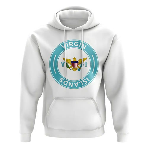 Virgin Islands US Football Badge Hoodie (White)