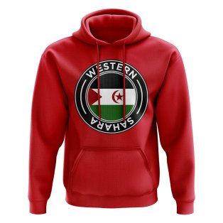 Western Sahara Football Badge Hoodie (Red)