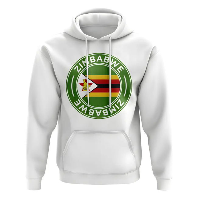 Zimbabwe Football Badge Hoodie (White)