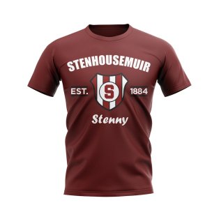 Stenhousemuir Established Football T-Shirt (Maroon)