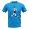 Diego Maradona Argentina Player Graphic T-Shirt (Sky Blue)