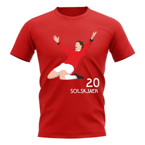 Ole Gunnar Solskjaer Man Utd Player Graphic T-Shirt (Red)