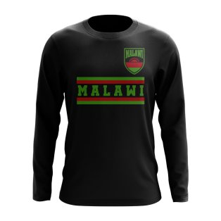 Malawi Core Football Country Long Sleeve T-Shirt (Black)