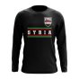 Syria Core Football Country Long Sleeve T-Shirt (Black)