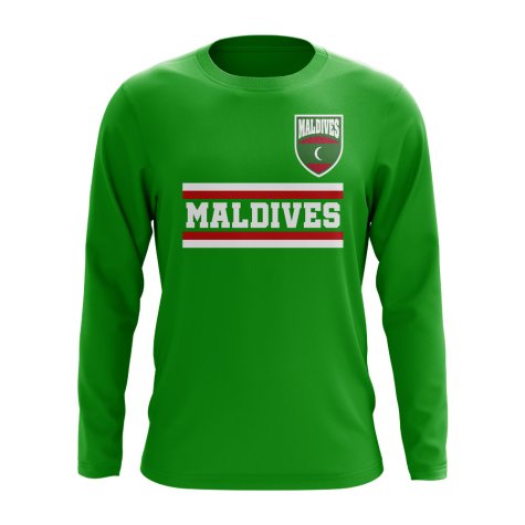 Maldives Core Football Country Long Sleeve T-Shirt (Green)