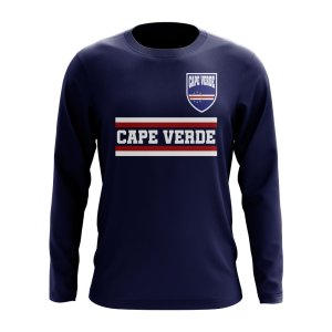 Cape Verde Core Football Country Long Sleeve T-Shirt (Navy)