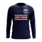 Cape Verde Core Football Country Long Sleeve T-Shirt (Navy)