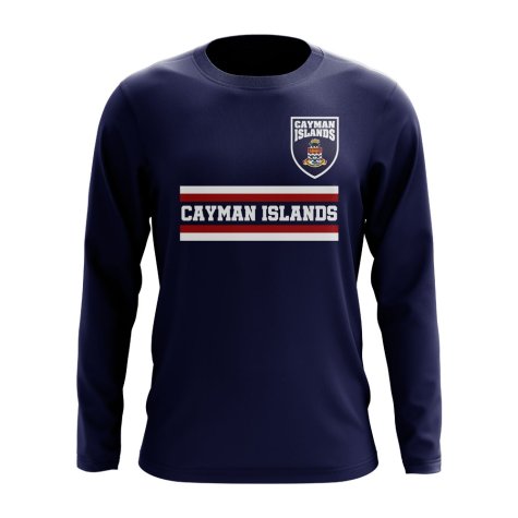 Cayman Islands Core Football Country Long Sleeve T-Shirt (Navy)