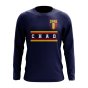 Chad Core Football Country Long Sleeve T-Shirt (Navy)