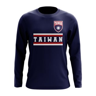 Taiwan Core Football Country Long Sleeve T-Shirt (Navy)