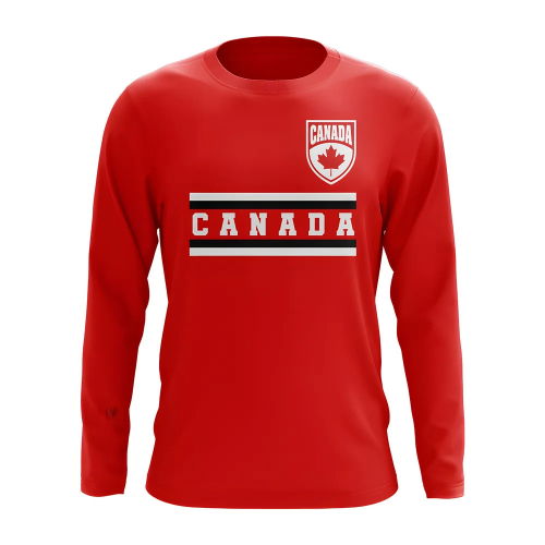 Canada Core Football Country Long Sleeve T-Shirt (Red)
