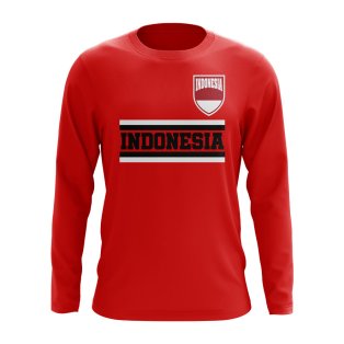Indonesia Core Football Country Long Sleeve T-Shirt (Red)