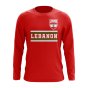 Lebanon Core Football Country Long Sleeve T-Shirt (Red)