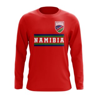Namibia Core Football Country Long Sleeve T-Shirt (Red)