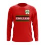Somaliland Core Football Country Long Sleeve T-Shirt (Red)
