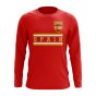 Spain Core Football Country Long Sleeve T-Shirt (Red)