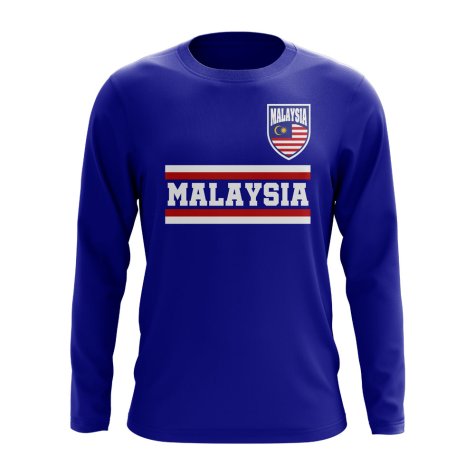 Malaysia Core Football Country Long Sleeve T-Shirt (Royal)
