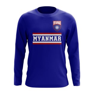 Myanmar Core Football Country Long Sleeve T-Shirt (Royal)