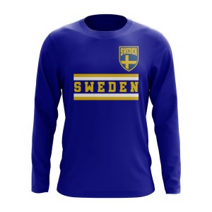 Sweden Core Football Country Long Sleeve T-Shirt (Royal)