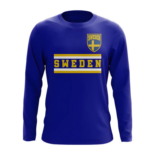 Sweden Core Football Country Long Sleeve T-Shirt (Royal)