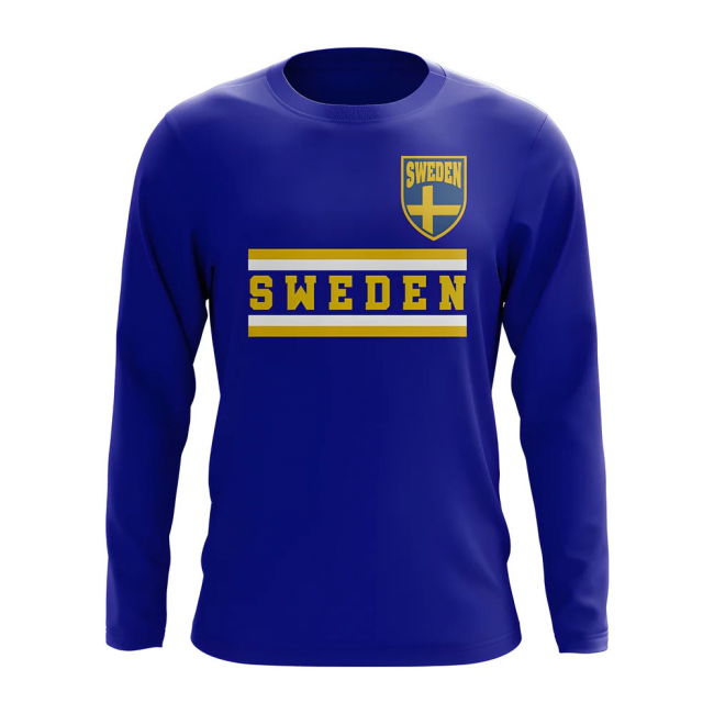 Sweden Core Football Country Long Sleeve T-Shirt (Royal)
