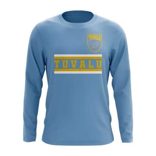 Tuvalu Core Football Country Long Sleeve T-Shirt (Sky)