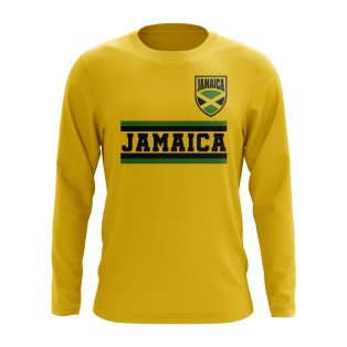 Jamaica Core Football Country Long Sleeve T-Shirt (Yellow)