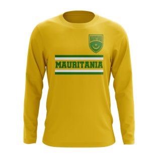 Mauritania Core Football Country Long Sleeve T-Shirt (Yellow)