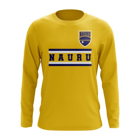 Nauru Core Football Country Long Sleeve T-Shirt (Yellow)