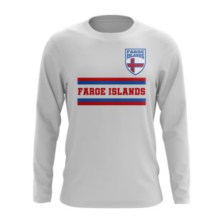 Faroe Islands Core Football Country Long Sleeve T-Shirt (White)