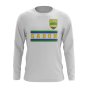 Gabon Core Football Country Long Sleeve T-Shirt (White)