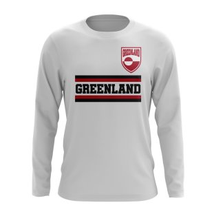 Greenland Core Football Country Long Sleeve T-Shirt (White)