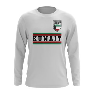 Kuwait Core Football Country Long Sleeve T-Shirt (White)