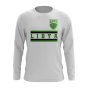 Libya Core Football Country Long Sleeve T-Shirt (White)