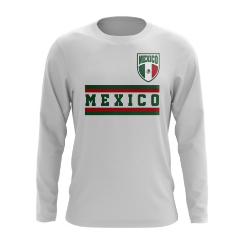 Mexico Core Football Country Long Sleeve T-Shirt (White)