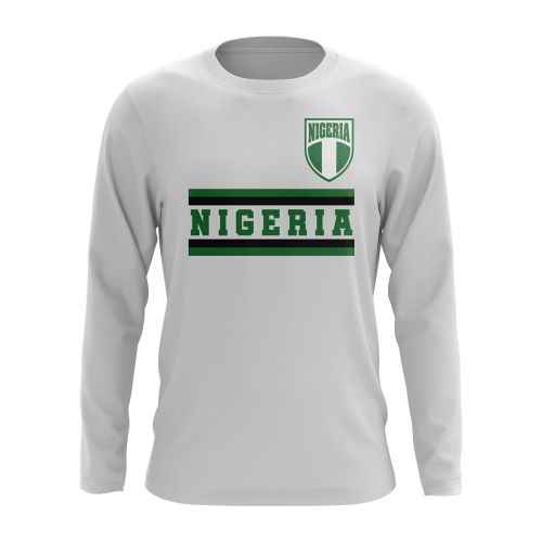 Nigeria Core Football Country Long Sleeve T-Shirt (White)