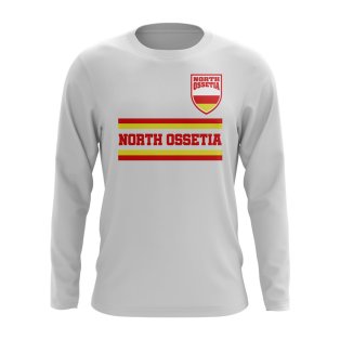 North Ossetia Core Football Country Long Sleeve T-Shirt (White)