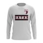 Qatar Core Football Country Long Sleeve T-Shirt (White)