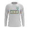 Tuva Core Football Country Long Sleeve T-Shirt (White)