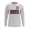 Udmurtia Core Football Country Long Sleeve T-Shirt (White)