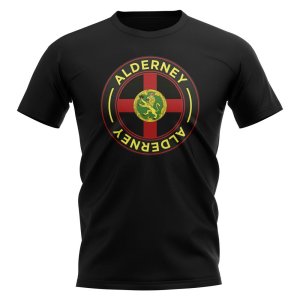 Alderney Football Badge T-Shirt (Black)