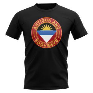 Antigua and Barbados Football Badge T-Shirt (Black) Antigua and Barbados Football Badge T-Shirt (Black)