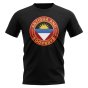 Antigua and Barbados Football Badge T-Shirt (Black)